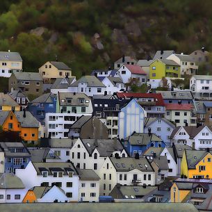 Eduardo Bastida Zuanzo. Alesund-acuarela. España. 2013
