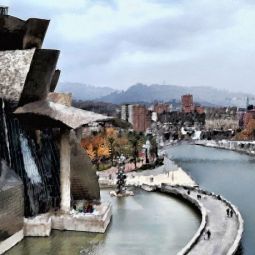 Eduardo-Barcelona-Otal_Vista-Bilbao-desde-el-puente_01-2024-Puentes, pasarelas y viaductos