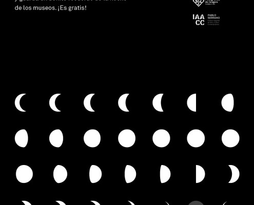 Cartel de la Noche en Blanco y Negro. IAACC Pablo Serrano. 2014. Obra de Marta Sánchez