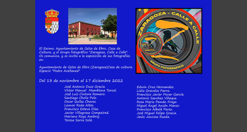 Exposición del grupo «Zaragoza, Calle a Calle» en Gelsa de Ebro
